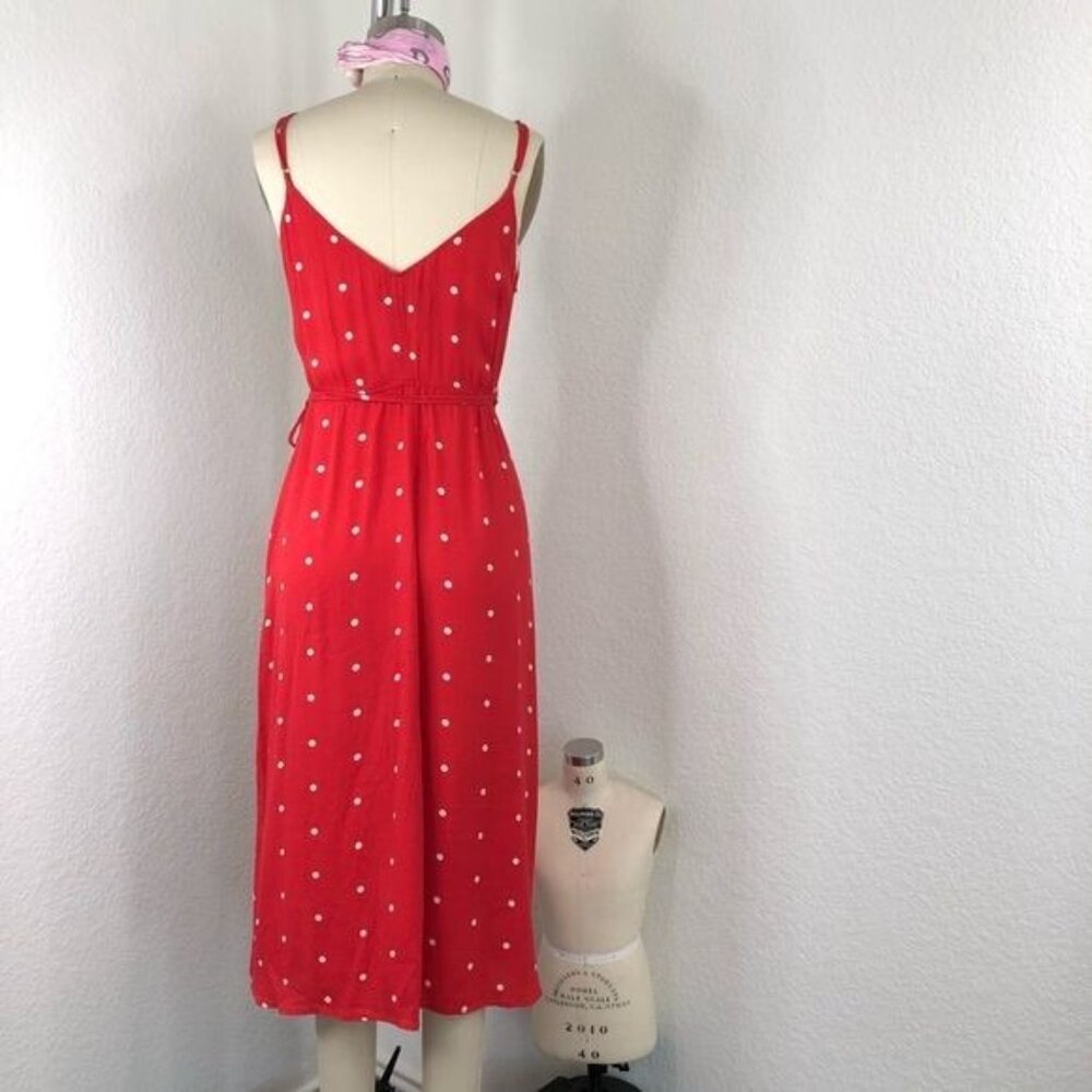 Reformation Anouk Polka Dot Wrap Dress Frill Tulip - Picture 5 of 14